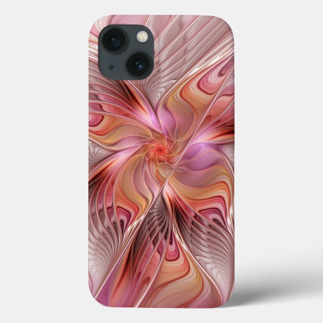 Abstrato Butterfly Fantasy Fractal Arte Colorida (Verso)