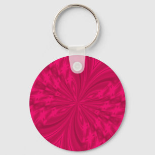 Abstrato Butterfly Framboesa rosa Chaveiro