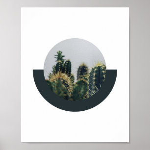 Abstrato Cactus Poster 2   8x10
