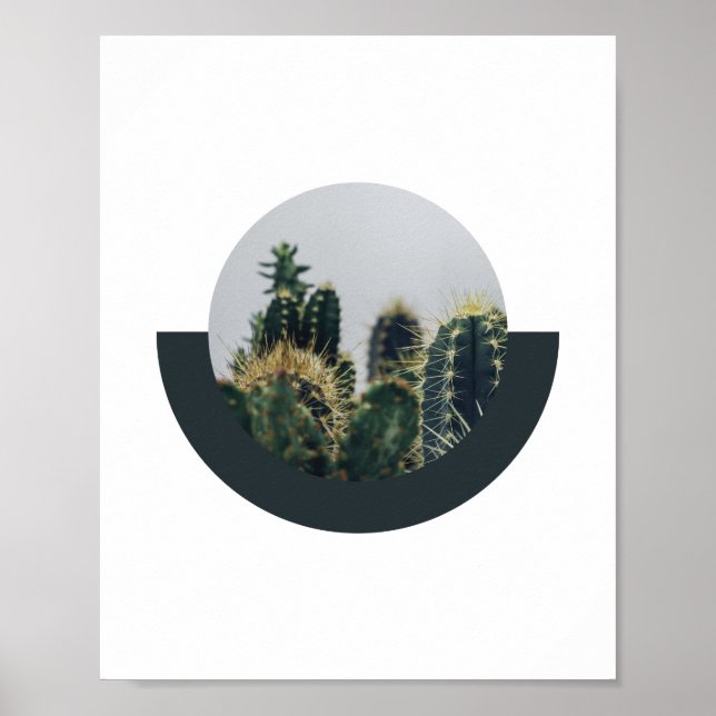 Abstrato Cactus Poster 2 | 8x10 (Frente)