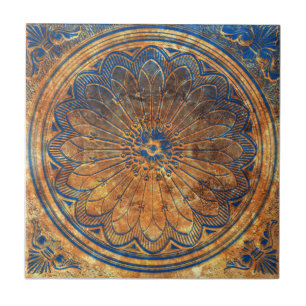 Abstrato Caleidoscópio Árabe Mandala Bronze