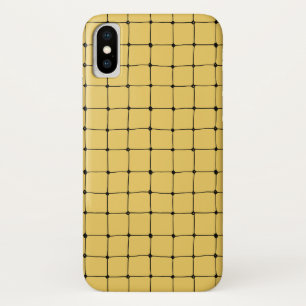 Abstrato, capas de iphone de padrão amarelo e pret