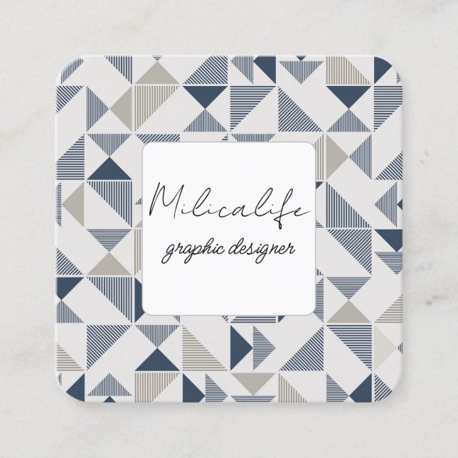 Abstrato, cartão de visita de mídia social (Frente)