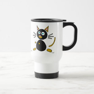 Abstrato Cat Caneca de viagem