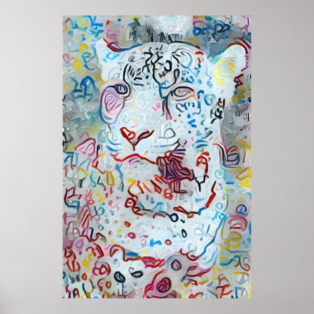 Abstrato Cheetah Poster (Frente)