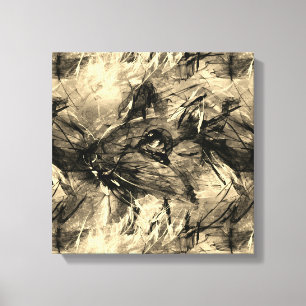 Abstrato chinês Rat Year Zodiday Canvas de anivers