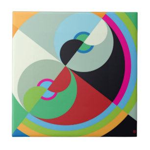 Abstrato Círculos Azulejo cerâmico