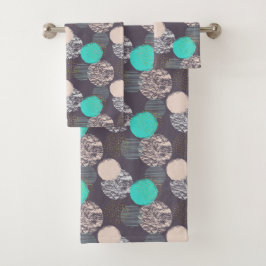 Abstrato Círculos Conjunto de toalhas de padrão