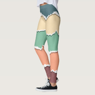 Abstrato Color Blocks Leggings