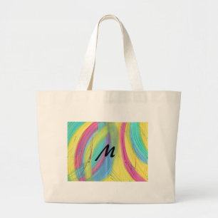 Abstrato Colorida Brushstrokes Bolsas Monogramas