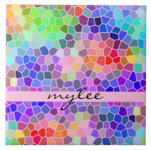 Abstrato colorido do monograma do rosa de