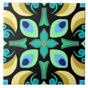 Abstrato com azulejo de fundo preto