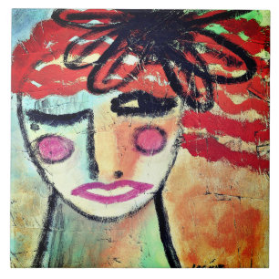 Abstrato com pintura de ventilador no Conselho OSB