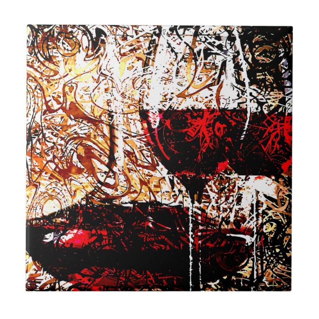 Abstrato com vinho (Frente)