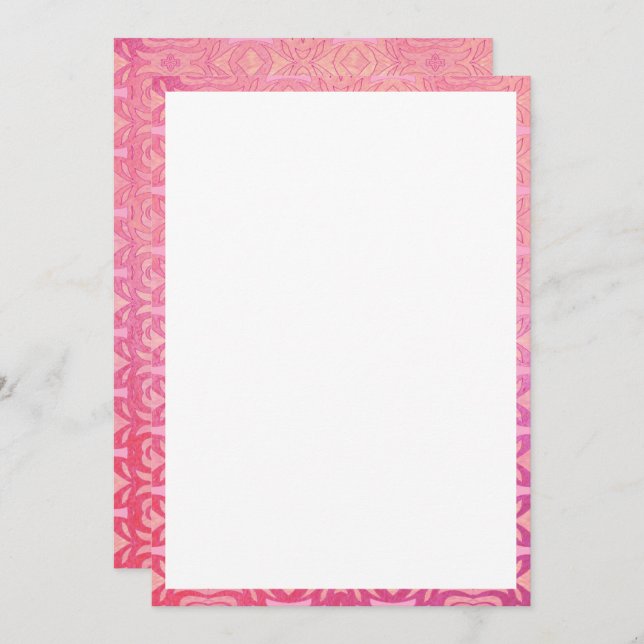 abstrato cor-de-rosa padrão (Frente/Verso)