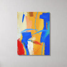 Abstrato cor quente canvas de arte AI