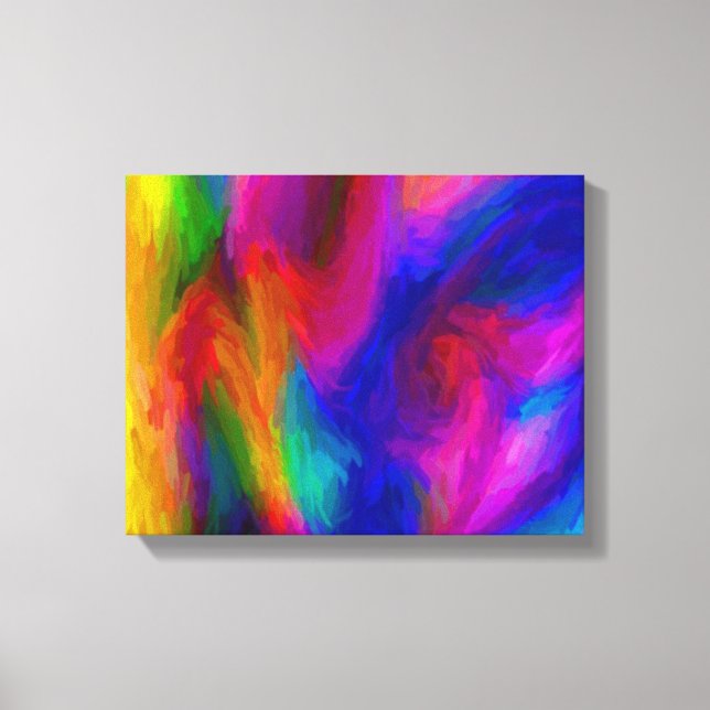 Abstrato Cores de água Canvas estendida (Frente)