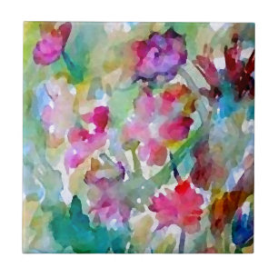 Abstrato da aguarela do jardim de CricketDiane