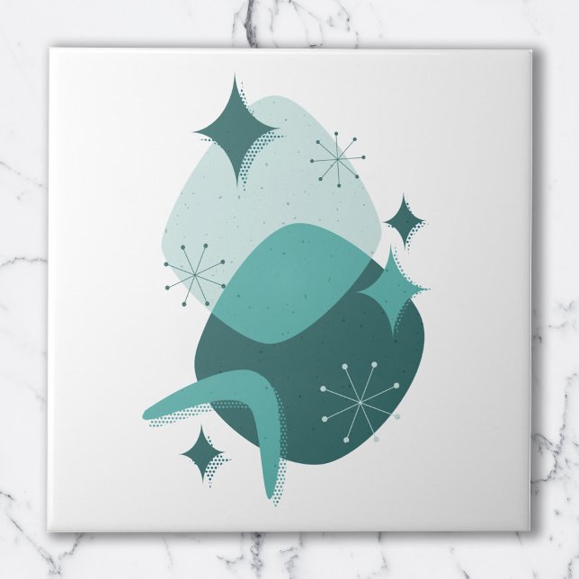 Abstrato da Era Atômica do Médio Teal do Século  (Criador carregado)