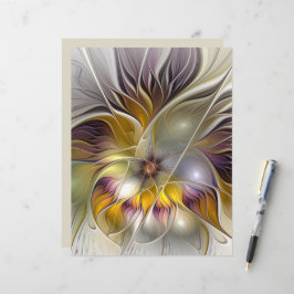 Abstrato da Fantasia Colorida Flor Moderno Fractal