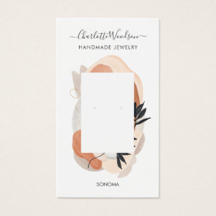 Abstrato dá forma ao Terracotta Cream Frame Earrin