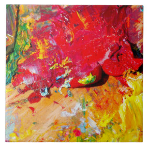 Abstrato Da Paleta De Artista Colorido