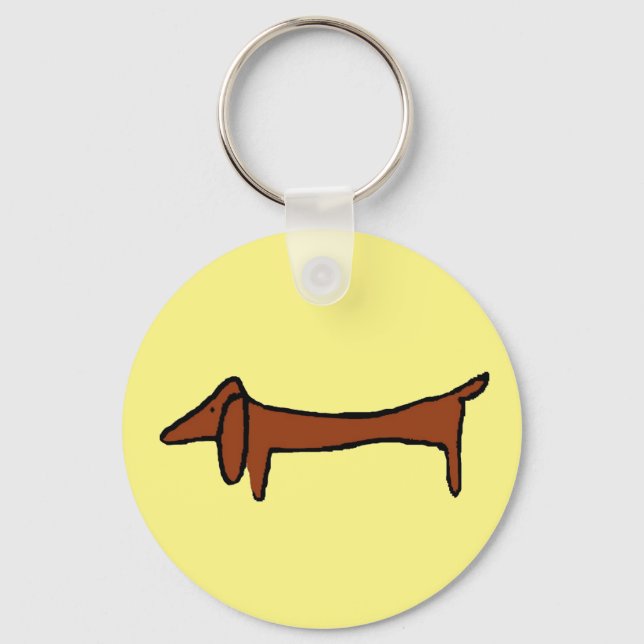 Abstrato Dachshund Chaveiro (Frente)