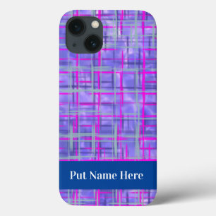 Abstrato das Linhas de Grade Rosa e Roxo Modernas