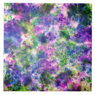 Abstrato de abertura de pintura azul roxa verde
