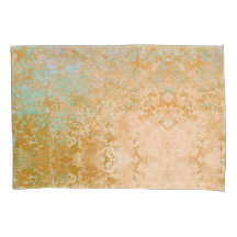 Abstrato de Álcool Patina Azul Dourada e Turquesa