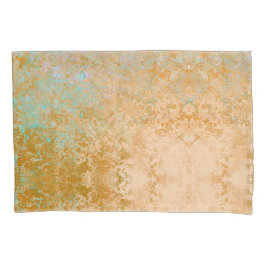 Abstrato de Álcool Patina Azul Dourada e Turquesa