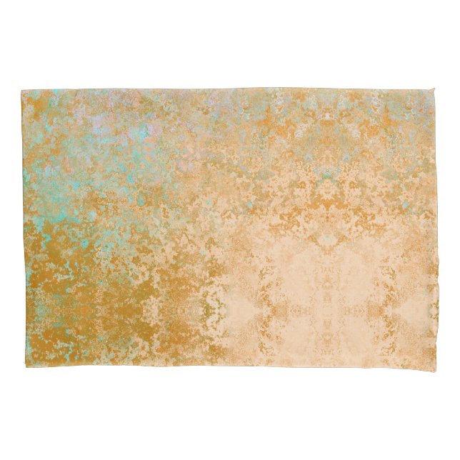 Abstrato de Álcool Patina Azul Dourada e Turquesa (Frente)