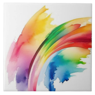 Abstrato de Aquarela arco-íris