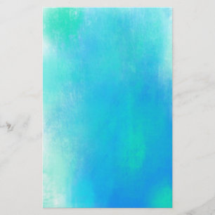 Abstrato de Aquarela bonito Verde e Azul Aqua