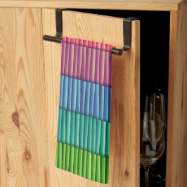 Abstrato de arco-íris cores toalha de cozinha