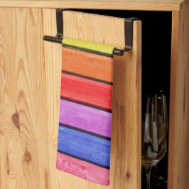 Abstrato de arco-íris cores toalha de cozinha