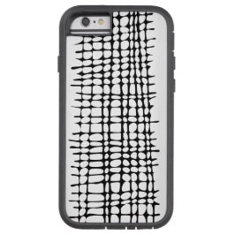 Abstrato de arte de padrão de grade orgânico preto