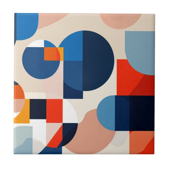 Abstrato de Arte Geométrica do Meio século Escandi (Frente)