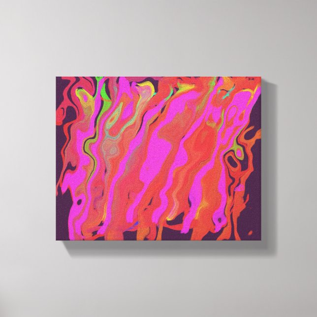 Abstrato de arte na canvas em arte roxa, digital. (Frente)