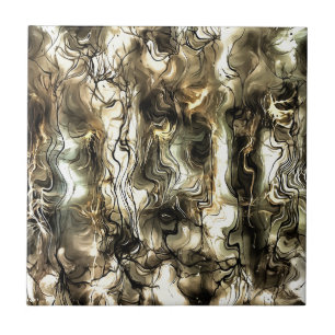 Abstrato de arte nervosa energética em amarelo e G