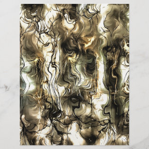 Abstrato de arte nervosa energética em amarelo e G