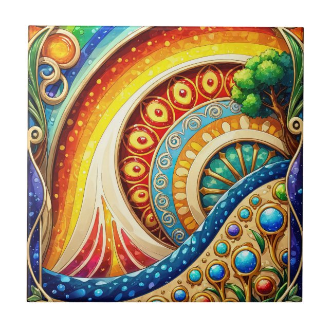 Abstrato de-arte radiante (Frente)