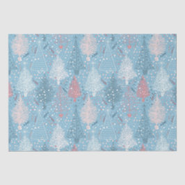 Abstrato de Árvores de Natal Padrão 2 Papel Tecido