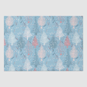 Abstrato de Árvores de Natal Padrão 2 Papel Tecido