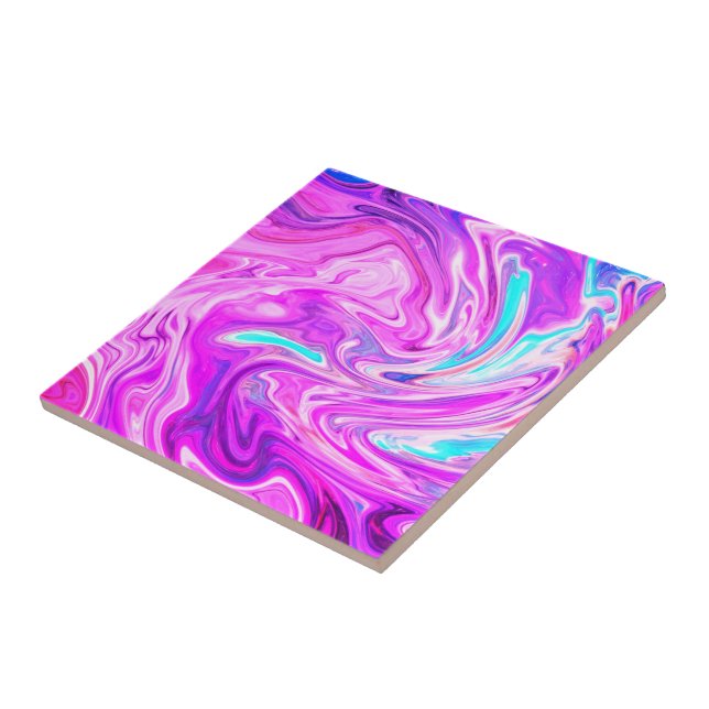 Abstrato de Azulejo cerâmico violeta roxo, cor-de- (Lateral)