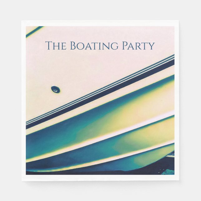 Abstrato de Barco em Guardanapo de Papel Azul (Frente)