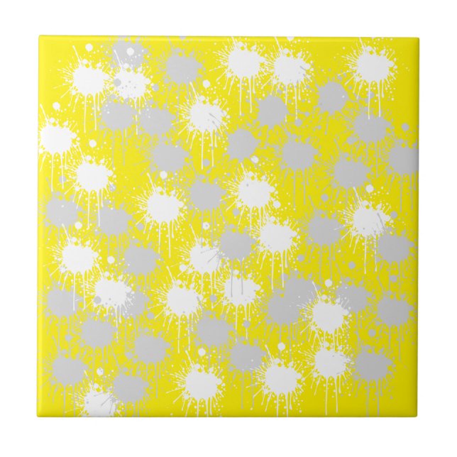 Abstrato de Blush de Prata Branco Amarelo (Frente)