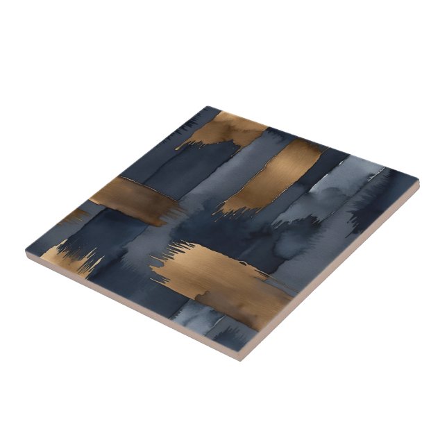 abstrato de bronze e azul (Lateral)