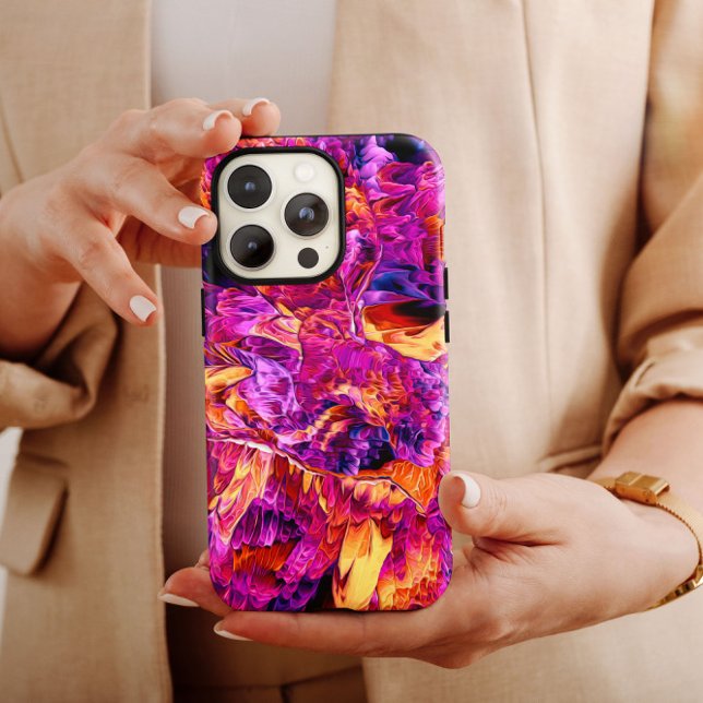 Abstrato de Burst Rosa | iPhone 14 Case-Mate (Criador carregado)