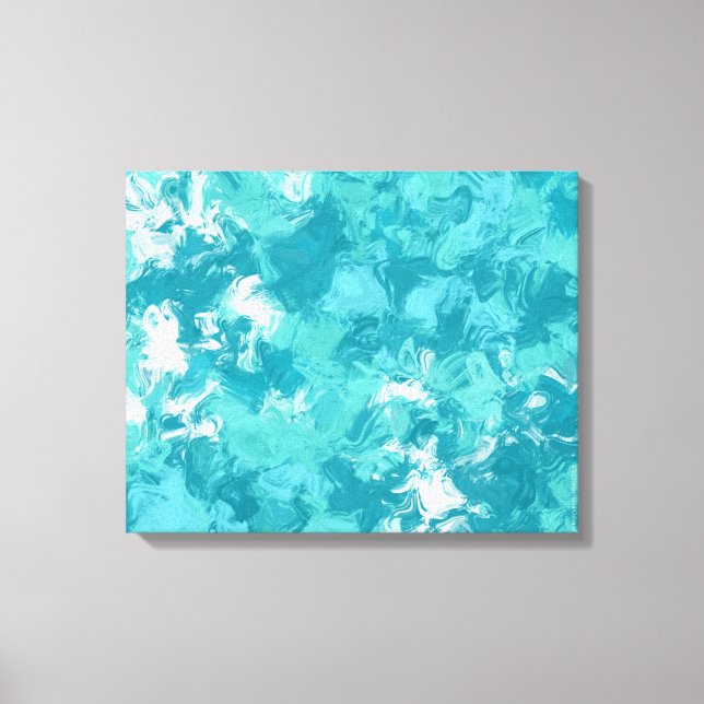 Abstrato de Canvas de Arte Turquoise (Frente)